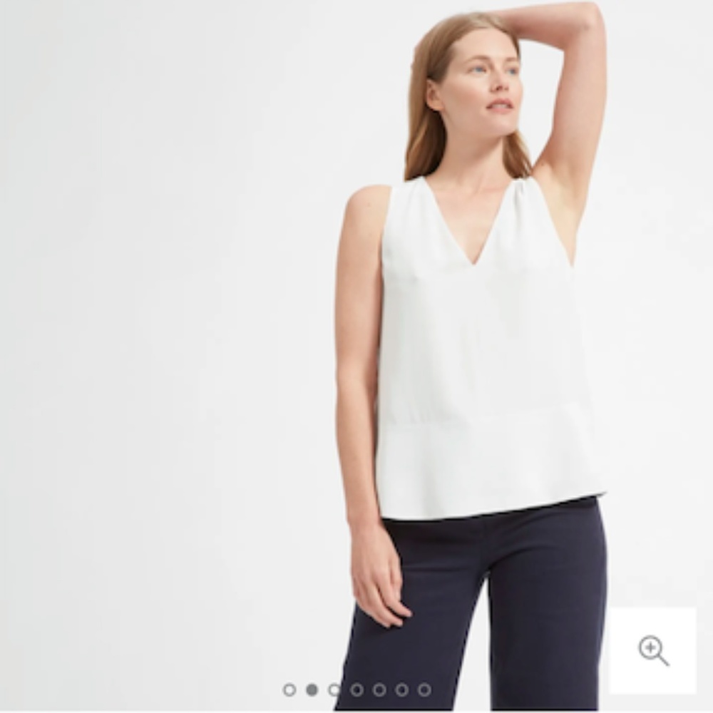 The Double-Lined Silk V-Neck Tank